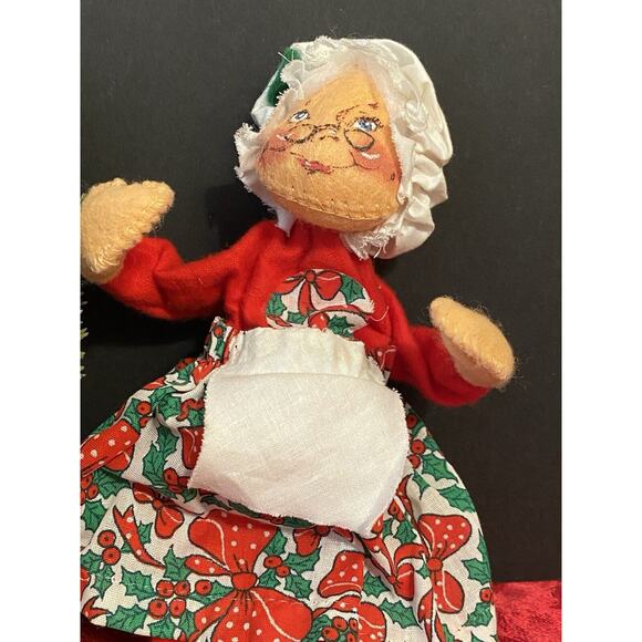 Vintage Annalee Christmas Doll Lot Mr & Mrs Claus & Mouse -‎ 1963/1965  Poseable - Picture 10 of 13